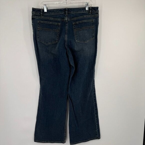 J. Jill Stretch Bootcut Jeans Size 16 Cotton & Spandex pockets med wash - Picture 7 of 10